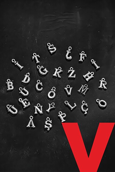 vogutima Gümüş Harf - Bileklik Kolye Tespih İçin 925 Ayar Gümüş Harf ( 1 ADET...