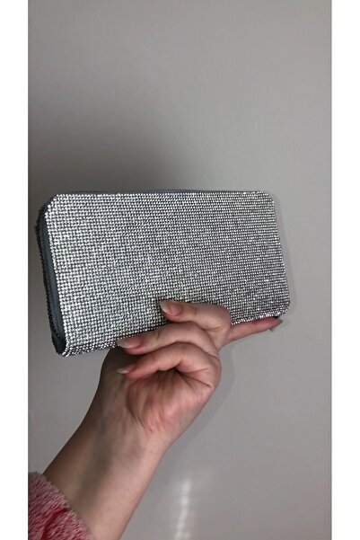 BUTİKSULTANS Kristal Taşlı Fermuarlı Cüzdan