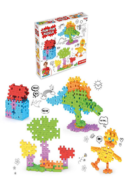 a v d a Fun Fun Geometrik Puzzle Blok Inşa Yapı Bloklar 192 Parça
