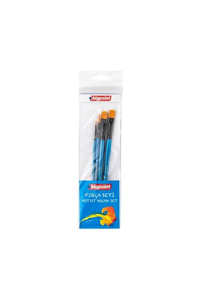 Bigpoint Series 111 & 210 Set of 4 Synthetic Bristle Brushes - Round and Cut Tip