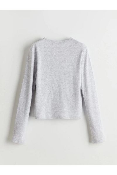 LC Waikiki Lcw Kids Gray Crew Neck Girls T-Shirt