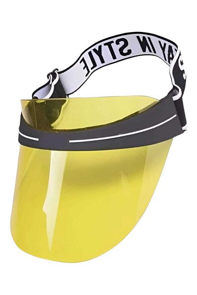 Trenderrs Women's Sunscreen Colored Plexiglass Visor Beach Hat