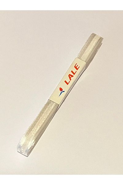 LALE Σατέν κορδέλα νερού με δύο άκρες. 1cm x 10 μέτρα. Χρώμα: Κρέμα.