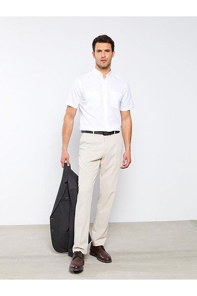 LC Waikiki Regular Fit Short Sleeve Poplin Men's Shirt