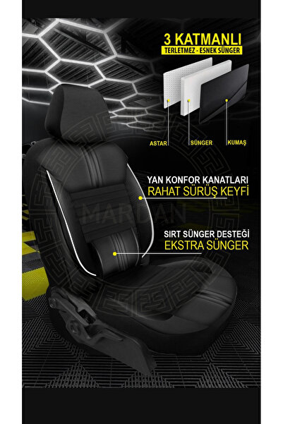 Galaxy Nissan Pulsar Hatchback 2016-2019 Compatible Madrid Series Auto Seat Cover with Zipper