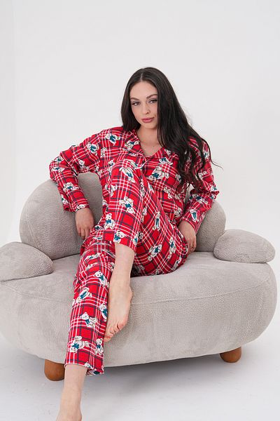 Arvin Pijama Cotton Buttoned Shirt Collar Summer Pajama Set Character Printed