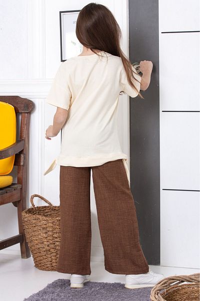 tunays shopping Linen Spanish Leg Loose Girl's Suit