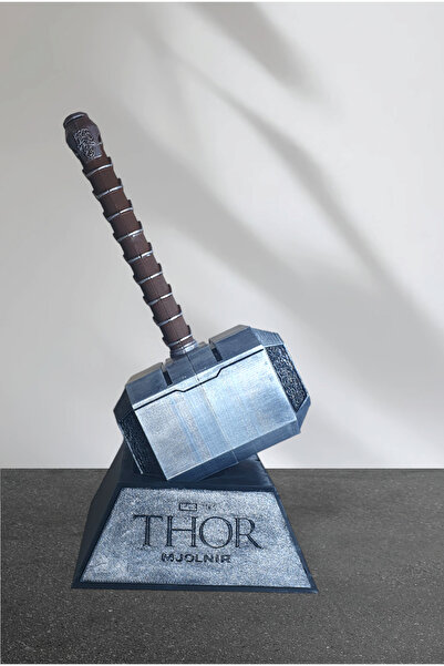 etmo 3d dizayn Thor'un Çekici & Thor Hammer & Mjollnir-30 Cm-(Standlı)