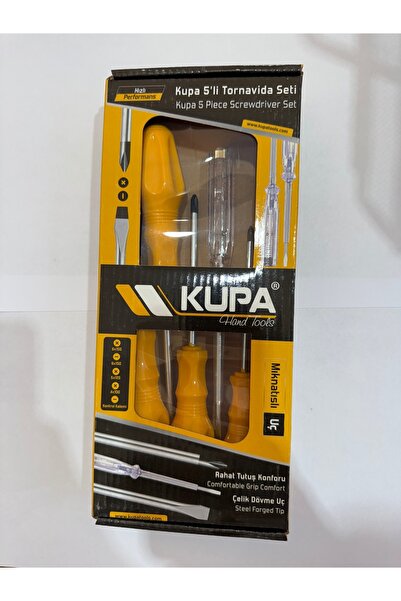 Kupa Tornavida Seti 5’li Mıknatıslı Uç En Çok Kullanılan 5 Parça Tornavida Seti