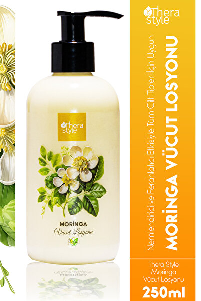 Thera Style Moringa Duş Jeli 500ml El & Vücut Losyonu 250ml Vücut Spreyi 200ml |3'lü Cilt Bakım Seti | Yoğun Nem