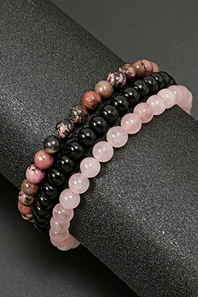 NBS Beautiful Naturel Stones طقم نسائي أنيق - سوار من الحجر الطبيعي، كوارتز و...