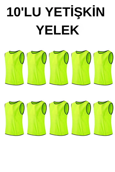RUTBİL SPORTS YETİŞKİN YEŞİL 10'LU Halı Saha Yeleği-Halı Saha Bip 10'LU- Antr...