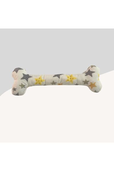 Miçikopet Soft Bone Shaped Toy for Dogs 25cm White Patterned