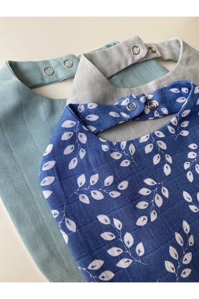 Canbutik Müslin Çift Katlı Mama-salya -aktivite Önlüğü 3 Adet