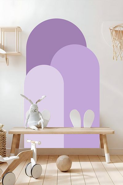 Grafikup Autocolant de perete oval boem - Autocolant de perete Boho din 3 piese