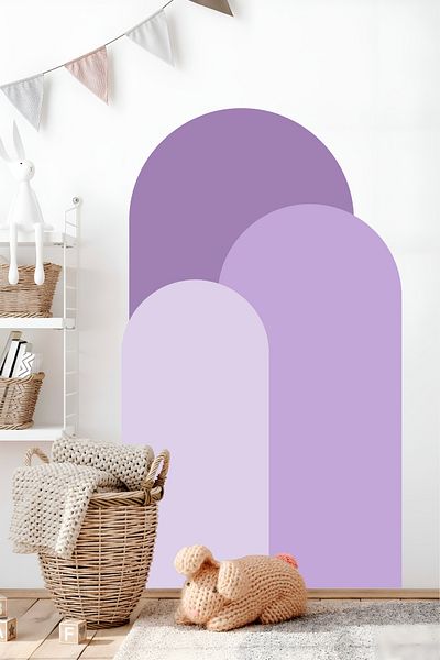 Grafikup Autocolant de perete oval boem - Autocolant de perete Boho din 3 piese