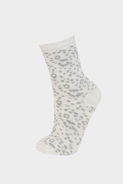 DeFacto Women's Patterned 2-Piece Cotton Long Socks F0942Axns