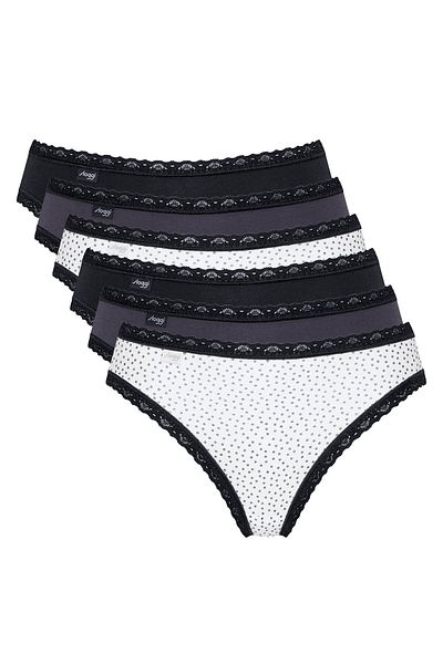 SLOGGI Damen Tai, 6er Pack - 24/7 Weekend, Baumwollstretch