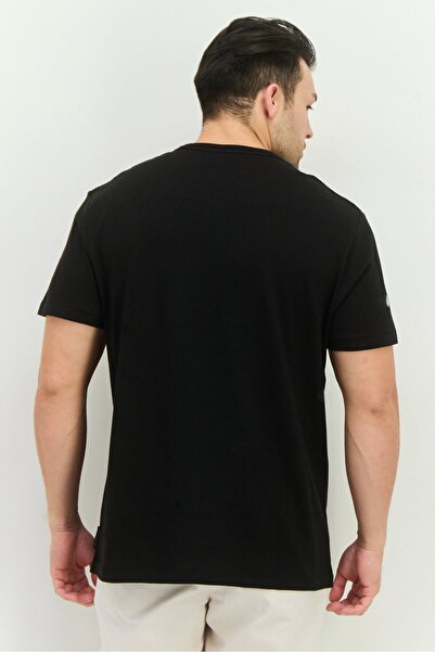 French Connection Men Crew Neck Short Sleeves Plain T-Shirt, Black