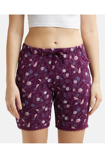 JOCKEY Relax Knit Sleep Shorts RX10-0103 RL0 Purple