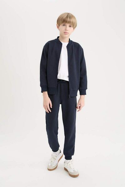 DeFacto New Season Boy's Basic Plain Sweatpants with Elastic Waist