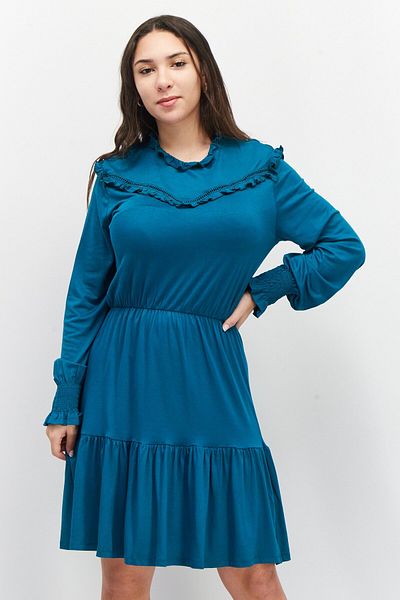 Esprit Women Textured Midi Dress, Sea Green