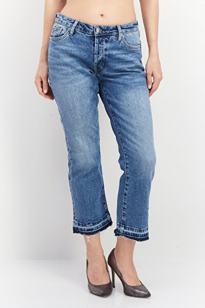 Earnest Sewn Women Regular Fit Washed Stretchable Denim, Blue