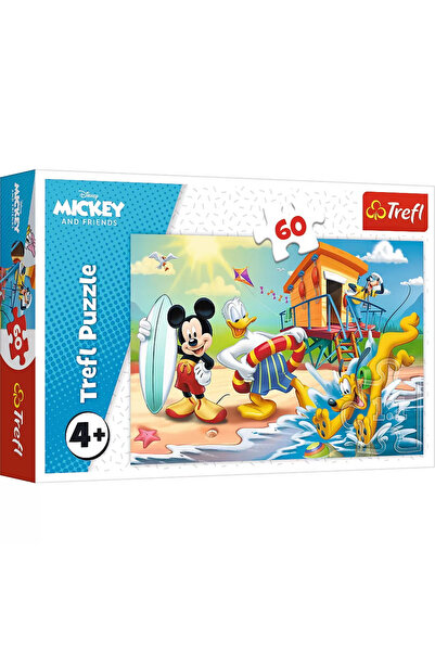 Trefl Mickey Mouse ile plajda dikkat dağıtan trefl 60 bulmaca