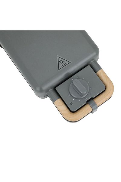 ALSAIF Sandwich And Waffle Maker 600 Watt 2×1 Dark Grey