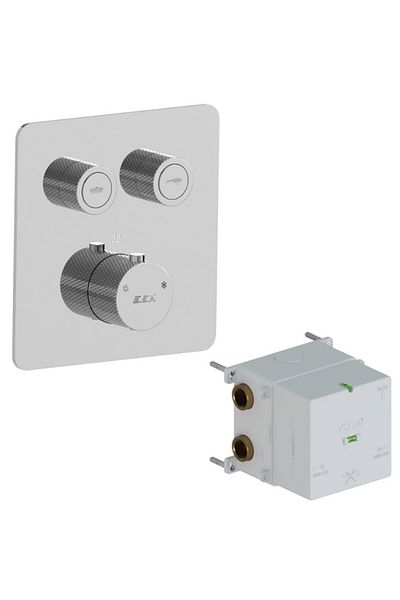 Eca Thermostatic Concealed Shower Mixer Surface Mounted-Flush Mounted 2 Way 102101402