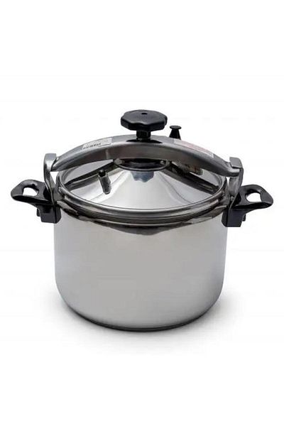 ALSAIF Steel Pressure Cooker 15 Liters Silver