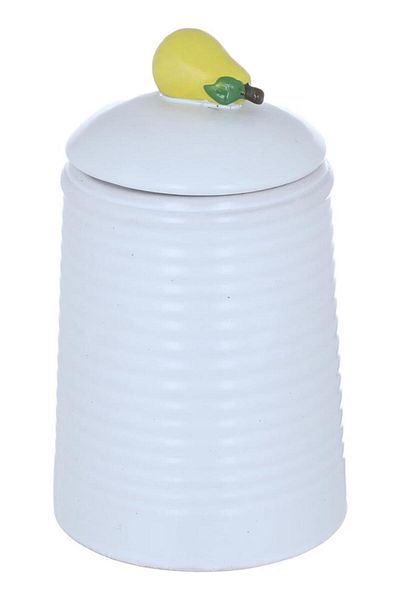 ALSAIF Porcelain Spice Jar 10.8 X 10.8 X 17.6 Cm Pear Lid White