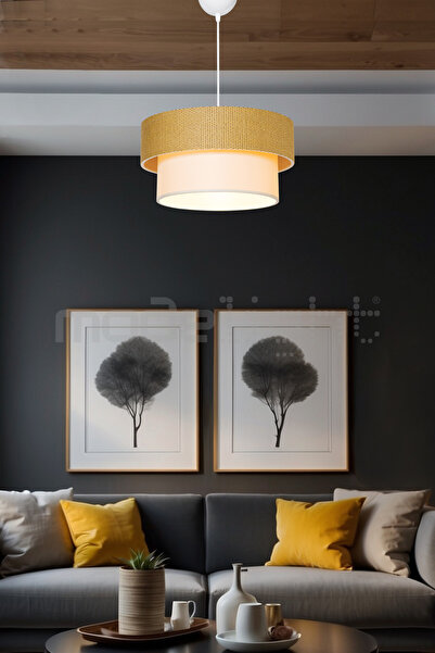 Modelight MİNA SARKIT HARDAL DESEN - KREM FİNLİN SALON-OTURMA-ÇOCUK-YEMEK-YATAK ODASI-ANTRE-MUTFAK