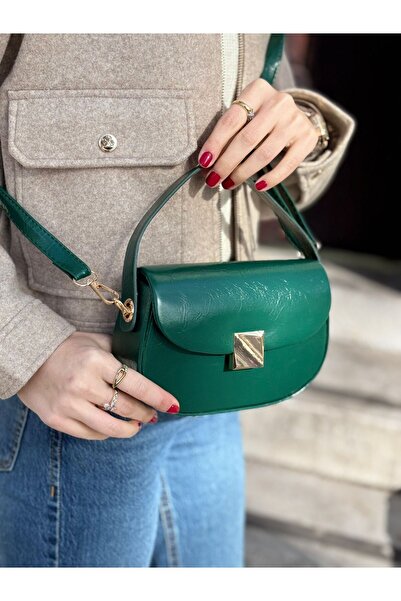 Night حقيبة يد وكتف نسائية باللون الأخضر موديل سارة