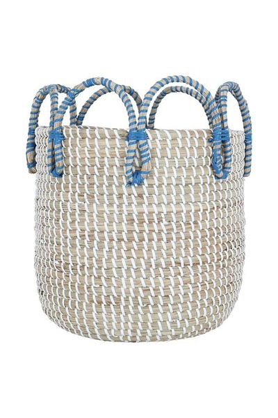 ALSAIF Wicker Basket Cylindrical 26 X 26 X 26 Cm Light Beige