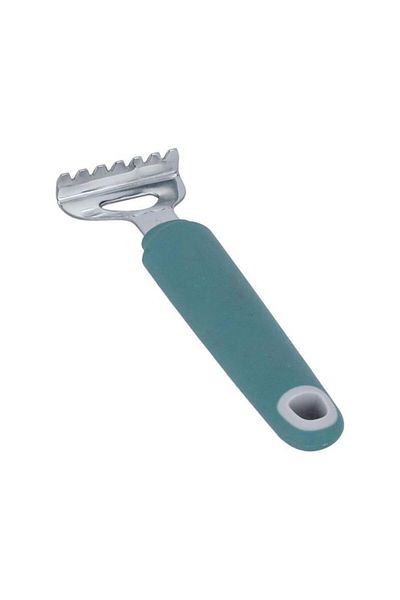 ALSAIF Steel Fish Peeler With Silicone Handle Green