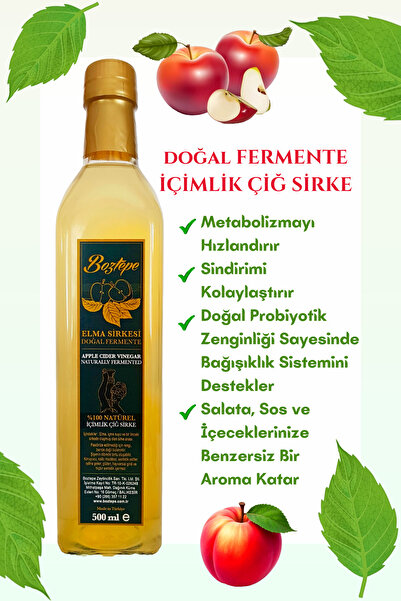 Boztepe Doğal Fermente Elma Sirkesi 500 Ml