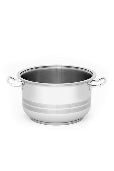 ALSAIF Steel Pot 8 Liters 26 Cm Silver
