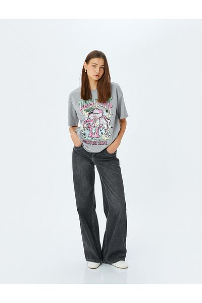 Koton grey Oversized T-Shirt