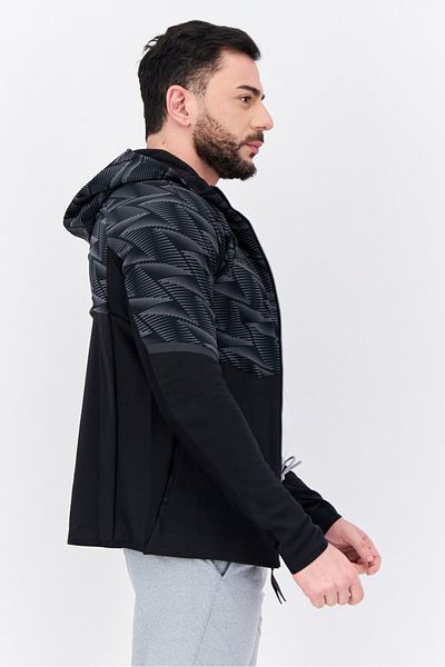 adidas Men Sportswear Fit Long Sleeves Training Hoodies, Black