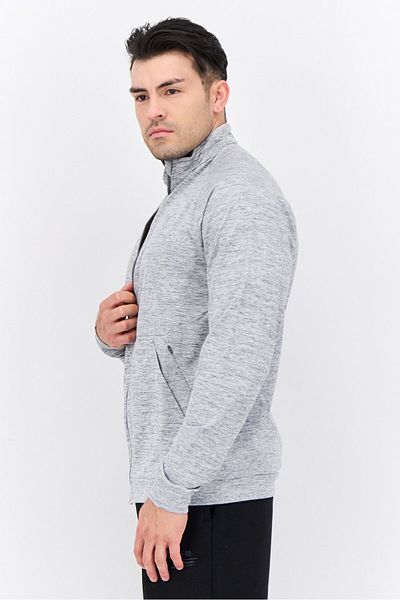 Puma Men Sportswear Fit Full Zip Training Sweatshirts, Heather Grey