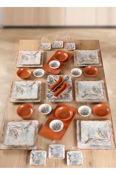 ColorCraft Tile Breakfast Set 41 Pieces for 6 People