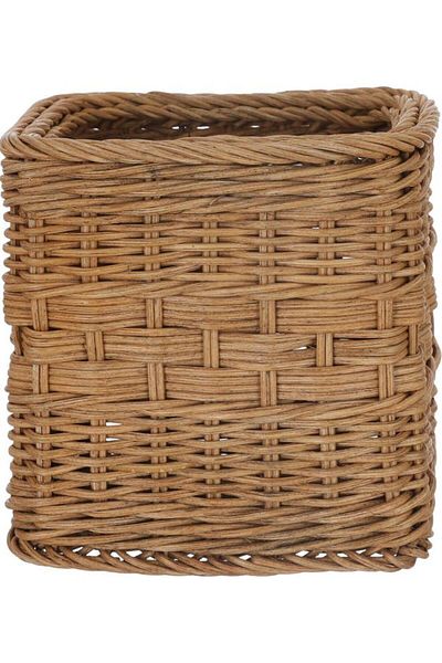 ALSAIF Wicker Basket 16.5 X 13 X 16.2 Cm Square Brown