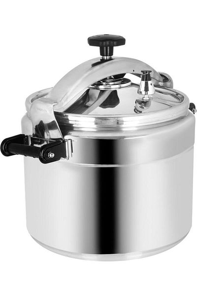 ALSAIF Aluminum Pressure Cooker 30 Litres 32 Cm Silver