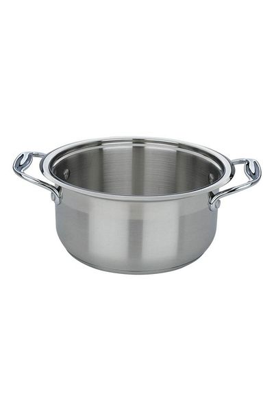 ALSAIF Steel Rocky Pot 18 Cm Silver