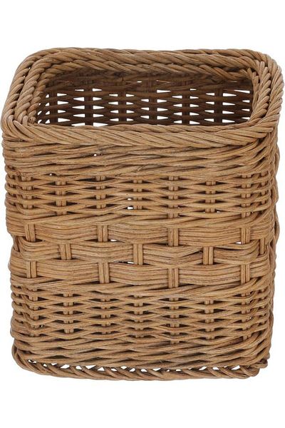 ALSAIF Wicker Basket 16.5 X 13 X 16.2 Cm Square Brown