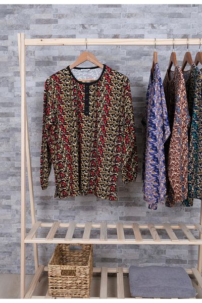 MUSTÜN Patterned Combed-Blouse