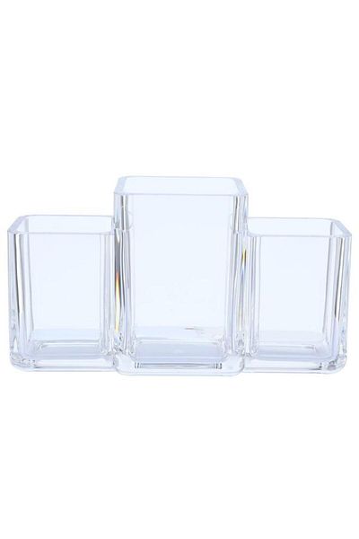 ALSAIF Acrylic Organizer 3 Boxes Transparent