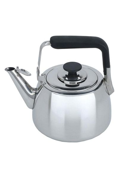 ALSAIF Steel Teapot 1.5 Liter Black Silver Handle