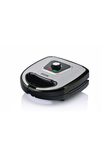 ALSAIF 3 In 1 Sandwich Heater 750 Watt 3 Plates Black/Silver